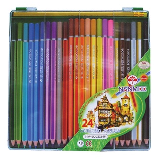 นานมี สีไม้กล่องพลาสติก NM2002/24P กล่องละ 24 สี101342Horse Colored Pencil Plastic Box 24Color