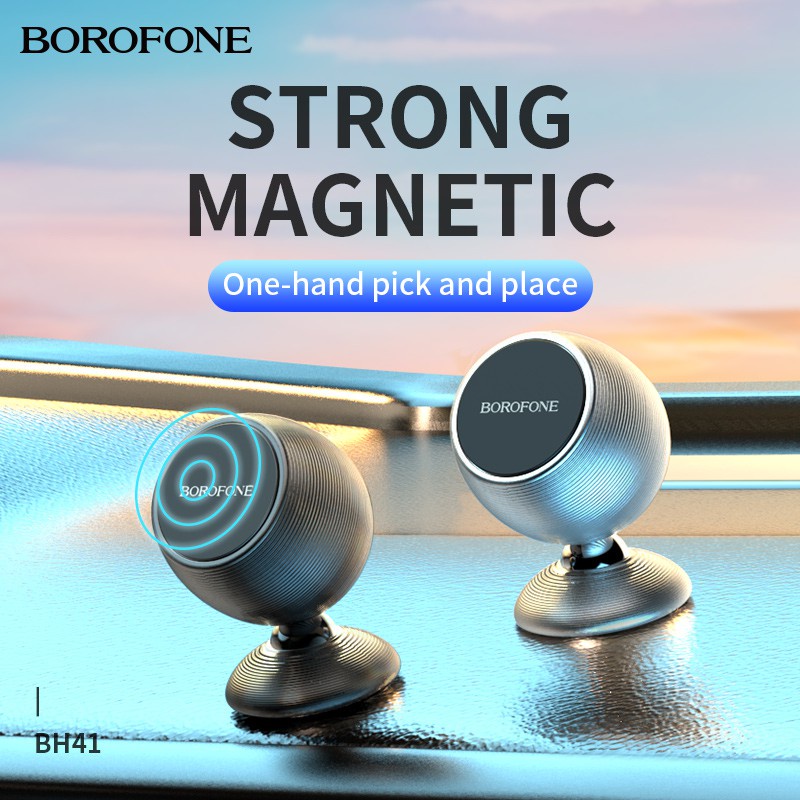 borofone-bh41-ที่วางโทรศัพท์มือถือ-แบบแม่เหล็ก-does-not-shake-ปรับได้-360-องศา-strong-magnetic-attraction-ของแท้-100