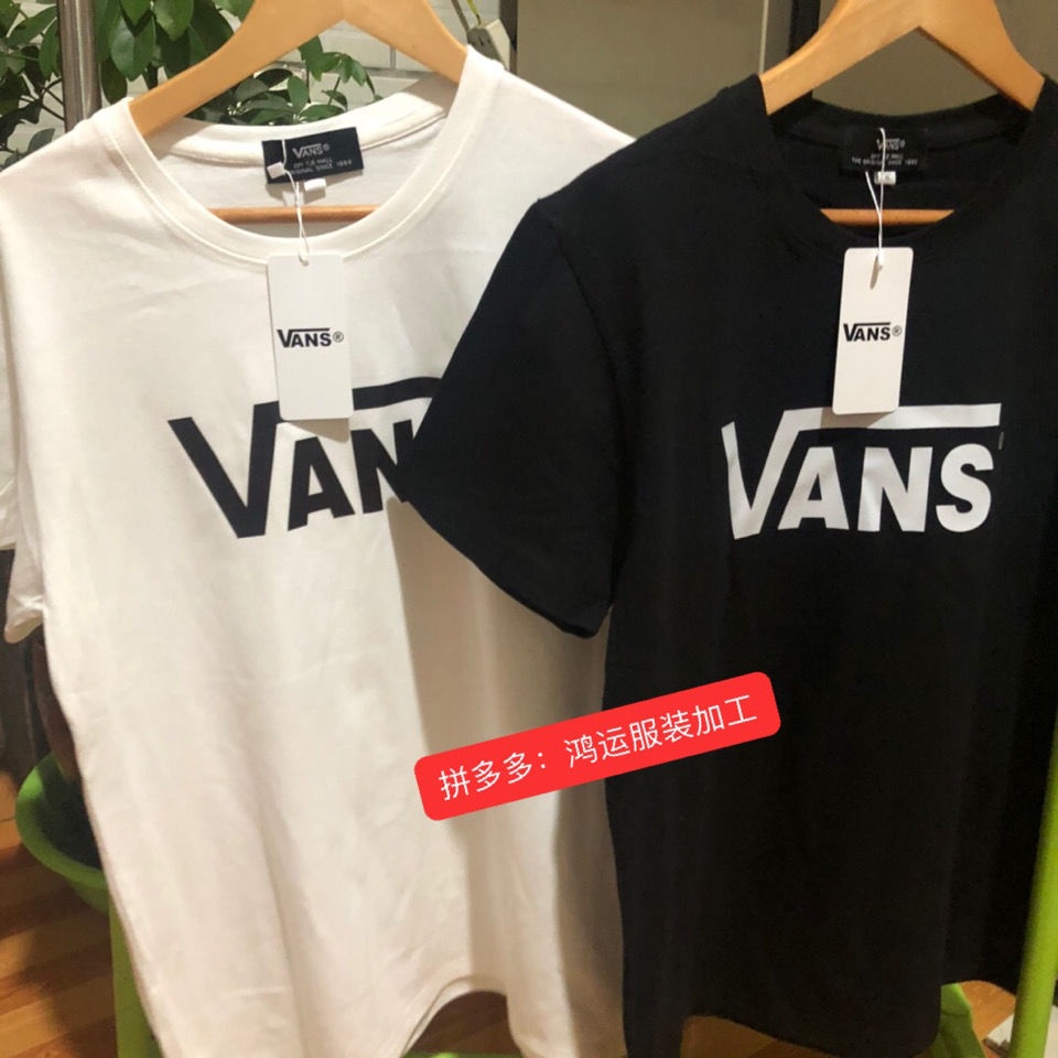 vans-ใหม่-เสื้อยืดแขนสั้น-แฟชั่นสําหรับผู้ชาย-และผู้หญิง