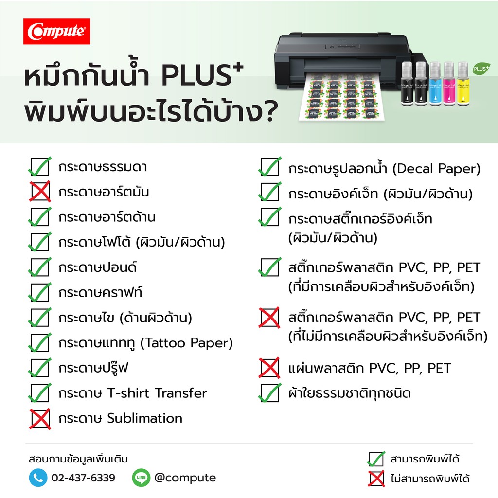 เครื่องพิมพ์รุ่น-epson-l3250-a4-ใช้งานพิมพ์สติ๊กเกอร์-แถมหมึกกันน้ำพลัส-ใช้พิมพ์-ฉลากสินค้า-นามบัตร-ทนน้ำ-ทนแสงแดด