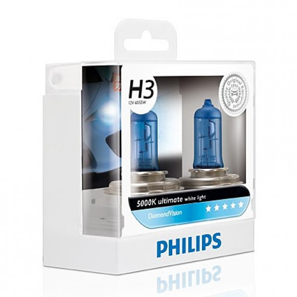 philips-หลอดไฟรถยนต์-diamond-vision-5000k-h3