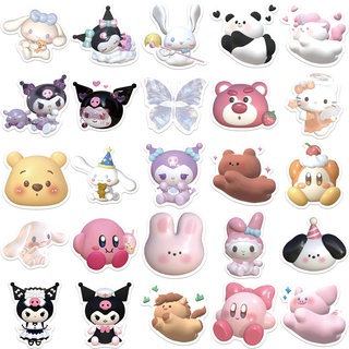 สติกเกอร์ ลายการ์ตูน Kuromi My Melody 3D กันน้ํา สําหรับติดตกแต่งสเก็ตบอร์ด แล็ปท็อป โทรศัพท์ กระเป๋าเดินทาง จักรยาน โน๊ตบุ๊ค 50 ชิ้น