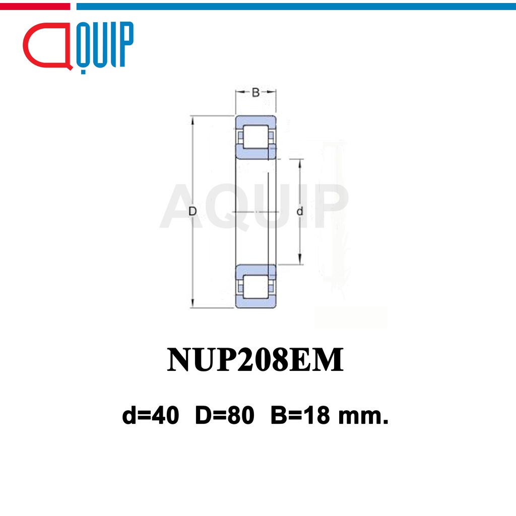 nup208em-ubc-ตลับลูกปืนเม็ดทรงกระบอก-nup208-em-cylindrical-roller-bearings-nup-208-em