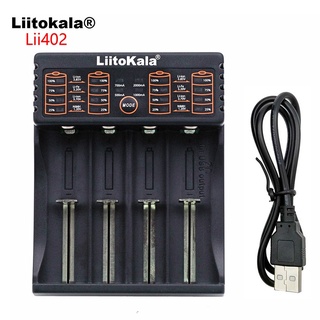 Liitokala Lii-402 ที่ชาร์จแบตเตอรี่ 18650 สําหรับ 26650 16340 RCR123 14500 LiFePO4 1.2
