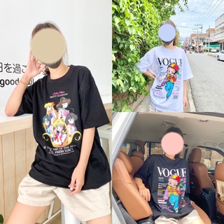 🧤พร้อมส่ง✨เสื้อยืดoversized พิมลายการ์ตูนป้าเบตตี้ เซลามูน💫🌙