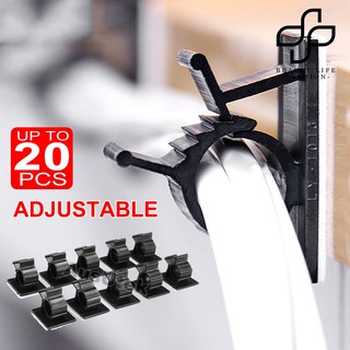 【NEW】20Pcs Adhesive Cable Clip Holder Home Office Hotel Wire Organizer Lines Clamp