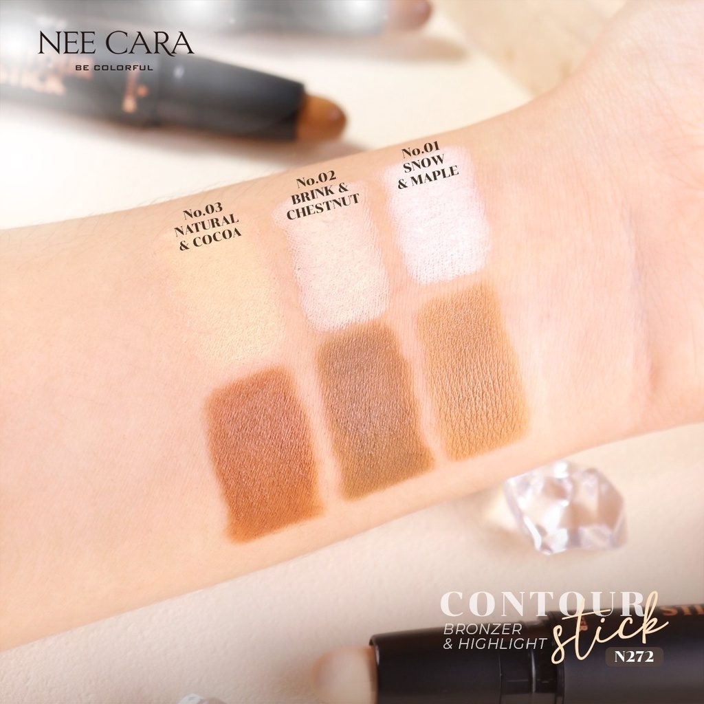 nee-cara-contour-bronzer-amp-highlight-stick-n272-นีคารา-คอนทัวว์-บรอนเซอร์-แอนด์-ไฮไลท์-สติ๊ก