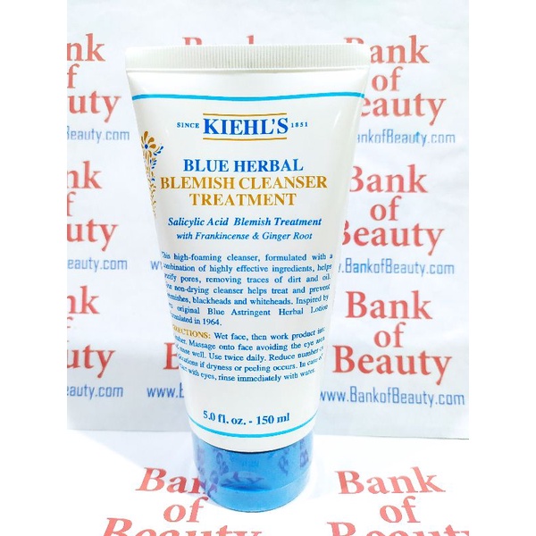 ลด30-ฉลากไทย-ล้างหน้า-kiehls-blue-herbal-blemish-cleanser-treatment-150-ml