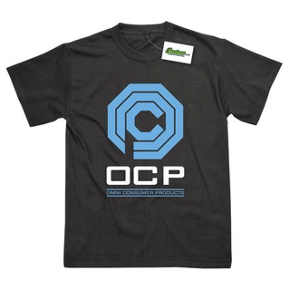 Omni Consumer Products Ocp เสื้อยืดลําลองสําหรับผู้ชายแขนสั้นพิมพ์ลาย Robocop ZY9Q