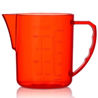 พิชเซอร์ หรือ เหยือกเทฟองนม เป็นเหยือก AS 500 ml. 1610-420 สีแดง