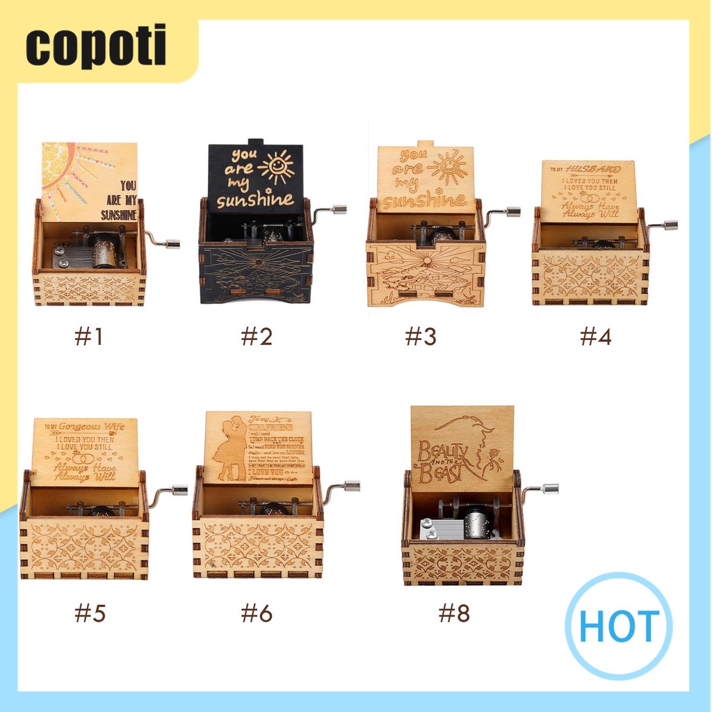 copoti-กล่องดนตรีไม้กล่องดนตรีแกะสลักของขวัญวาเลนไทน์สําหรับเด็กผู้หญิง