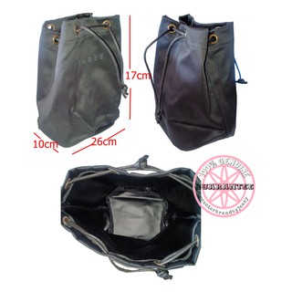 กระเป๋าเครื่องสำอาง THREE Black Bucket Makeup Bag