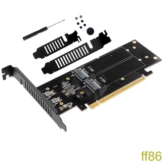 [ff86]PCI-E X16 SSD Adapter Card M2 NVME Riser Board 4 Sots SSD Expansion Card Computer Accessory