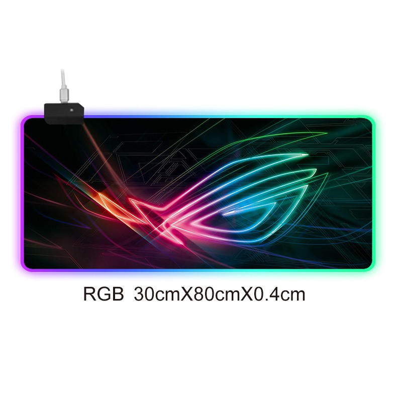 Rog RGB Gaming แผ่นรองเมาส์ขนาดใหญ่ LED สีสันสดใส - แผ่นรองเมาส์ USB ...