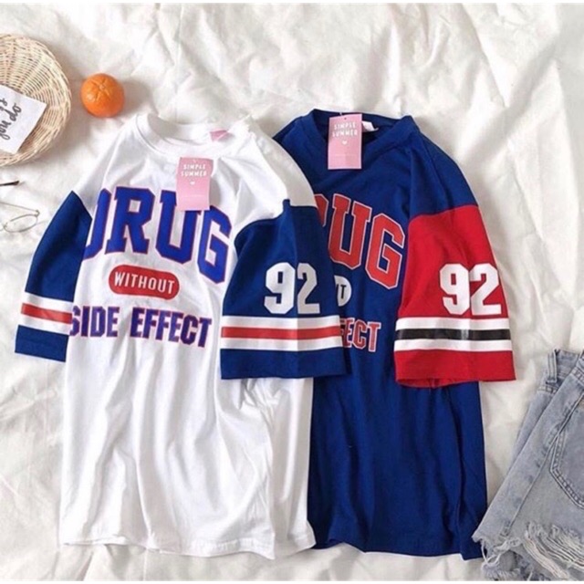 เสื้อโอเวอร์ไซส์ลาย-drug-ลายนี้ขายดีสุดๆ-มารอบไหนก็หมด