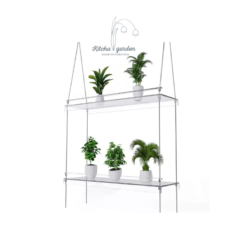 ชั้นวางต้นไม้อะคริลิคแบบแขวน Acrylic Clear Plant Shelves ชั้นวางกระถาง