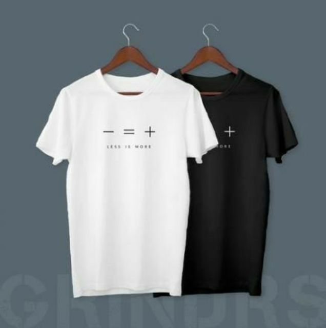 ภาพสินค้าราคา  เสื้อยืดลายฮิต2023 - = + มีสองสี ขาวกับดำ จากร้าน kittiyalingkkklll บน Shopee ภาพที่ 1