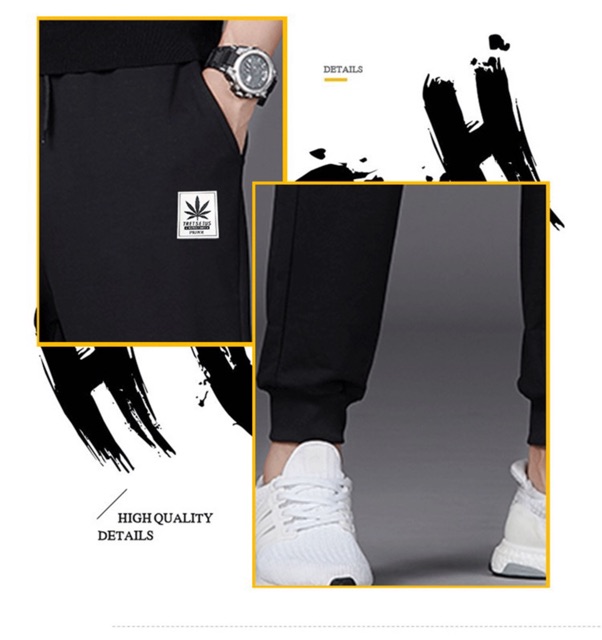 ภาพสินค้ากางเกงลำลองผู้ชายเทรนด์เกาหลี กางเกงขายาวผ้าฝ้าย M-5XL A18 SY จากร้าน mingzhifushi บน Shopee ภาพที่ 6