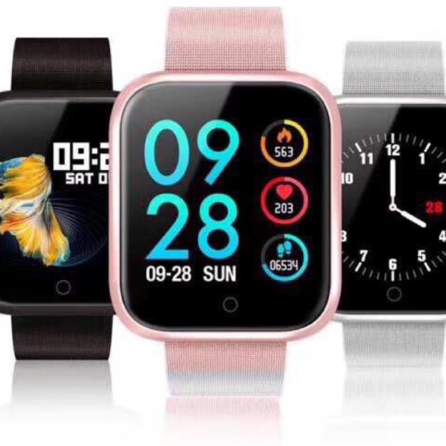 รูปภาพสินค้าแรกของแถมฟิล์ม Smart watch P80 Pro P70 Pro ประกัน 1 เดือน เก็บเงินปลายทาง ฟรีกล่อง สายยาง และสายสแตนเลส