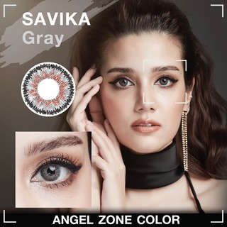 คอนแทคเลนส์ Angelzone Color รุ่น Savika Gray สีเทา