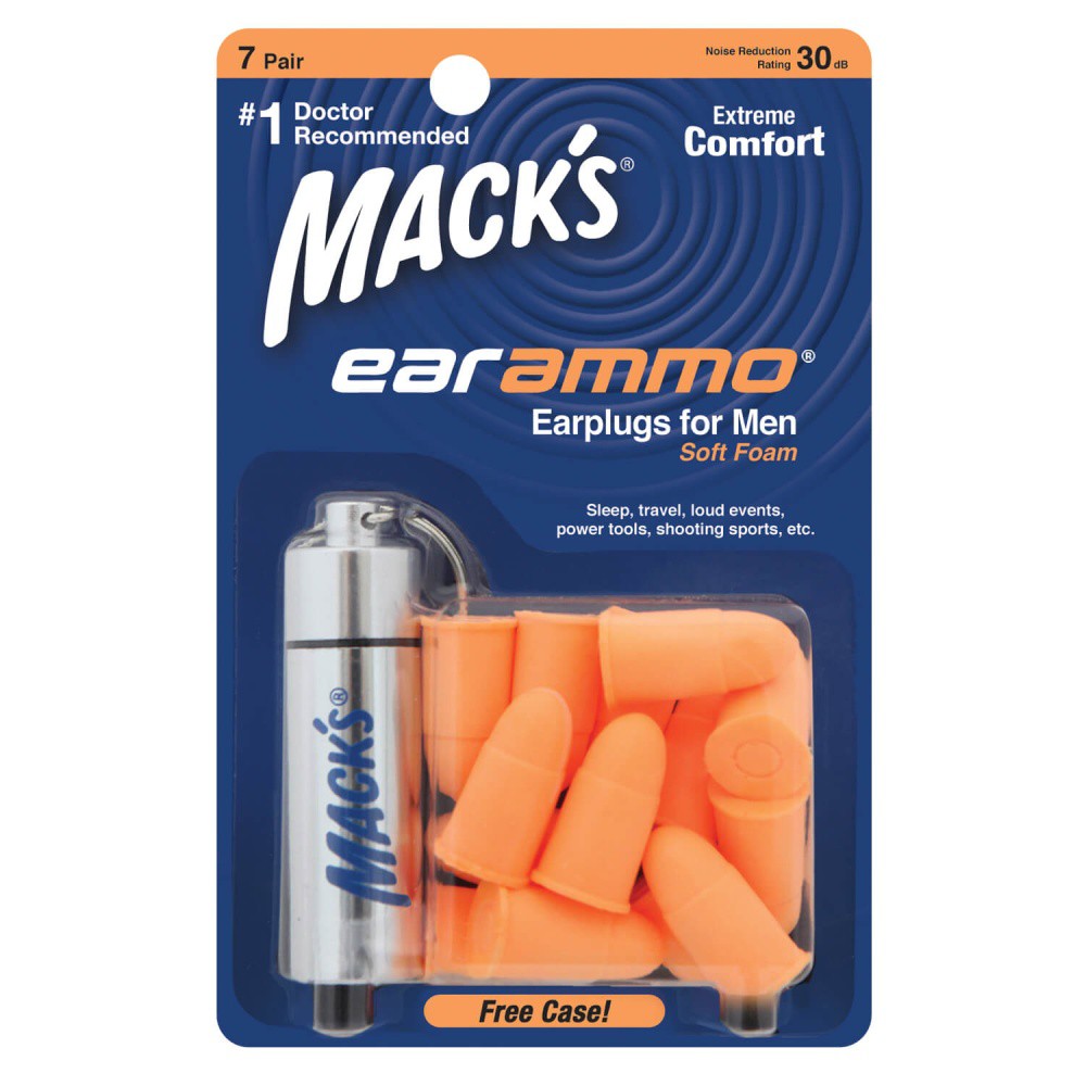 ภาพหน้าปกสินค้าส่งจากไทย EAR PLUG mack's 7 pairs (Earammo) ที่อุดหูตอนนอน สีส้ม  นำเข้าจาก USA ที่อุดหูยิงปืน เอียร์ปลั๊กอุดหู จากร้าน maximind บน Shopee
