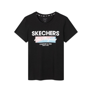Skechers สเก็ตเชอร์ส เสื้อยืดแขนสั้น ผู้หญิง Short Sleeve Tee - L320W001-0018