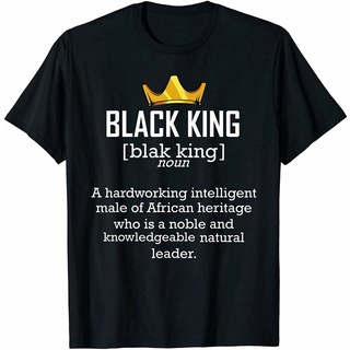 เสื้อยืดพิมพ์ลายแฟชั่น 🔥 tshirt สําหรับผู้ชาย♛F.Black King นิยาม Dashiki แอฟริกันจบการศึกษาเสื้อยืดของขวัญวันเกิด B6j ?