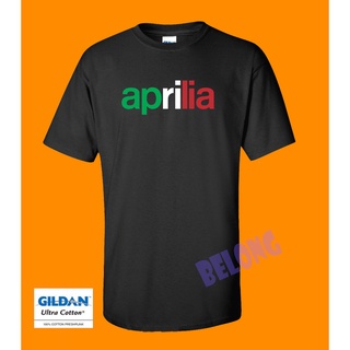 เสื้อยืด ผ้าฝ้าย พิมพ์ลายโลโก้ธงชาติอิตาลี Aprilia พลัสไซซ์ สําหรับผู้ชาย