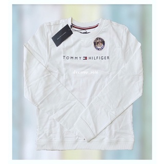 เสื้อแขนยาว 🔺 TOMMY HILFIGER LOGO CREWNECK (รุ่นเด็กโตผู้หญิง)มือ1 ของแท้💯