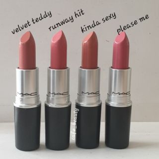 ราคาMAC Lipstick ลิปแมค (ของแท้) please me ,kindasexy , mocha