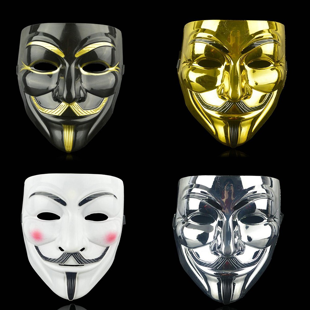 Anonymous HACKER V FOR VENDETTA GUY FAIGES FANCY DRESS HALLOWEEN FACE ...