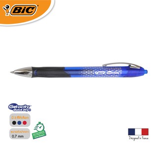 BIC บิ๊ก ปากกา Gel-ocity Ultra ปากกาเจล เเบบกด หัวปากกา 0.7 mm. จำนวน 1 ด้าม