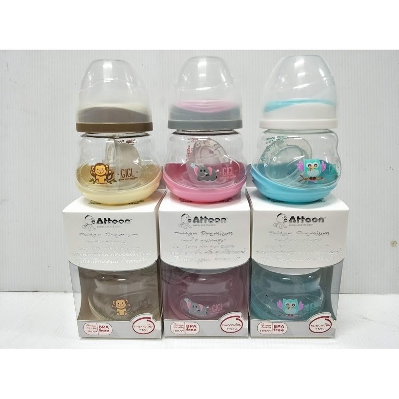 ราคาต่อขวด-ขวดนมสำหรับเด็กแรกเกิด-tritan-2-oz-newbornขวดนมคอแคบ-แบรนด์-attoon-ถูกที่สุด