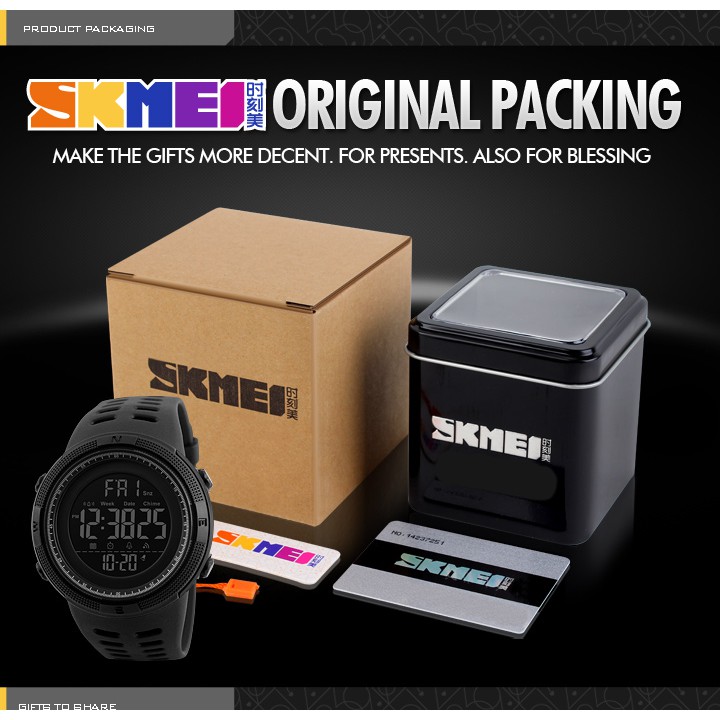 ภาพสินค้าSKMEI 1251 นาฬิกาข้อมือดิจิตอล แท้ 100% พร้อมกล่องใบครบเซ็ต สไตล์สปอร์ต (มีไซส์ชาย/หญิง) จากร้าน classybkk บน Shopee ภาพที่ 8