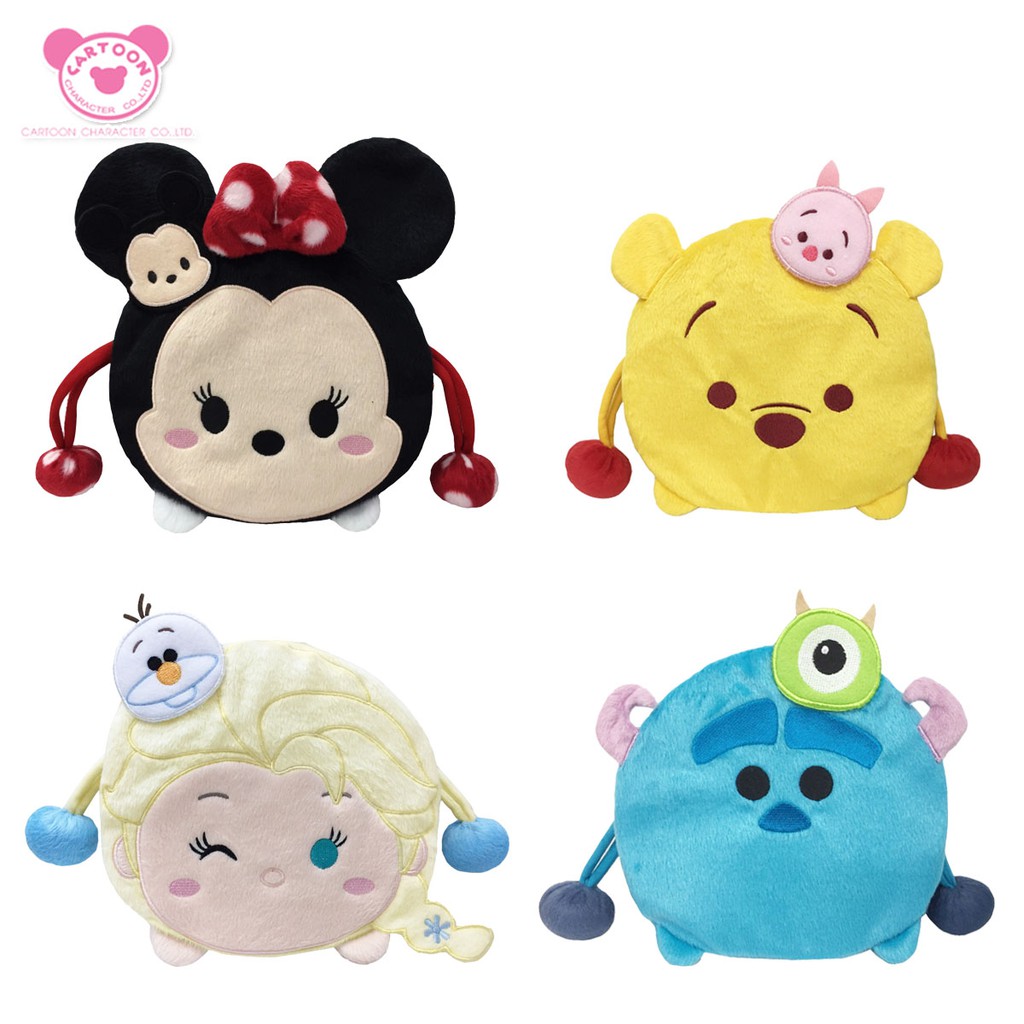 ภาพหน้าปกสินค้าDisney กระเป๋าหูรูด TSUM TSUM มินนี่เม้าส์ หมีพูห์ เอลซ่า ซัลลี่ ขนาด 6 นิ้ว (สินค้าลิขสิทธิ์แท้ จากโรงงานผู้ผลิต)