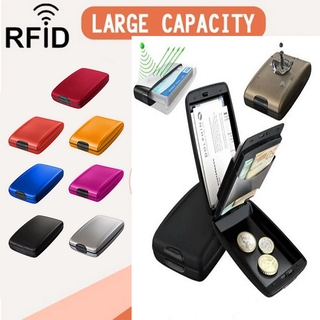RFID Blocking Credit Card Protector Aluminum ID Case Hard Shell Business Card Holders Metal Wallet