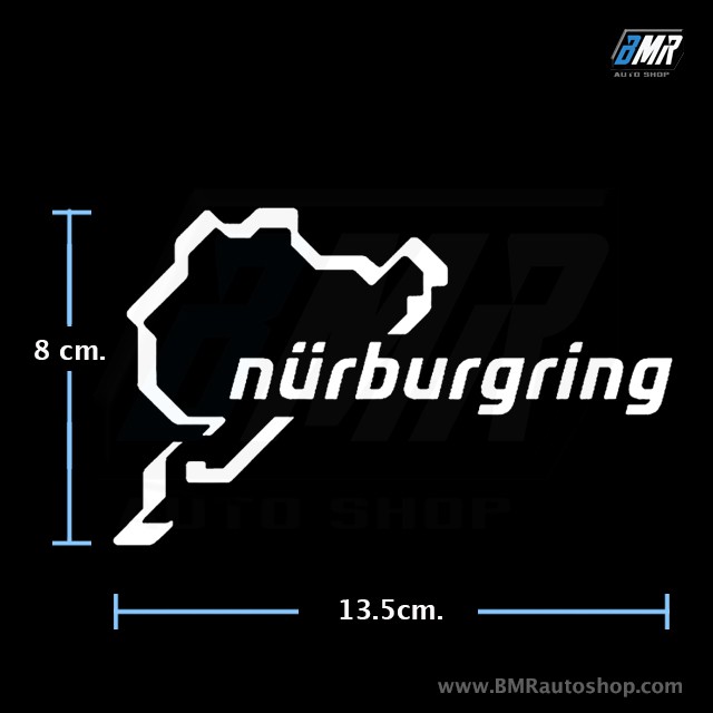 สติ๊กเกอร์-nurburgring-8-x13-5-cm-สีดำ-สีขาว-แดง