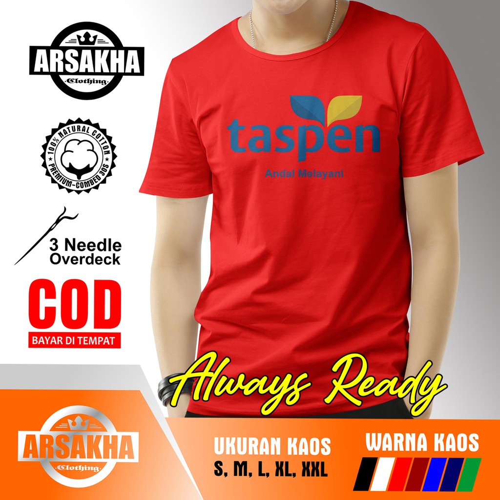 เสื้อยืด-พิมพ์ลายโลโก้-บริษัท-taspen-arsakha