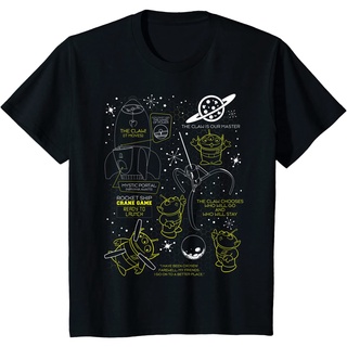 เสื้อยืดผ้าฝ้ายพรีเมี่ยม เสื้อยืด พิมพ์ลายกราฟิก Disney Pixar Toy Story Alien Claw Master Map สําหรับผู้ชาย