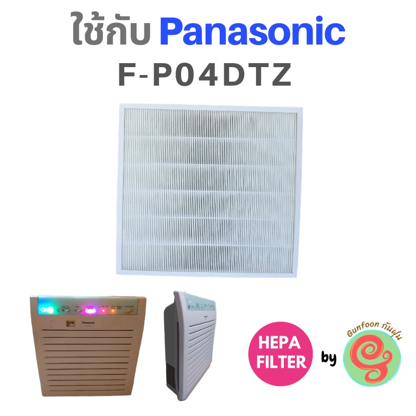 ไส้กรองเครื่องฟอกอากาศ Panasonic รุ่น F-PO4DTZ FP04DTZ แผ่น HEPA filter ...