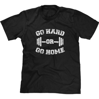 ขายดี!ขายดี เสื้อยืดลําลอง แขนสั้น พิมพ์ลาย Go Hard Or Go Home สําหรับผู้ชาย เหมาะกับการออกกําลังกาย LDhnpg99DKcbob15S-5