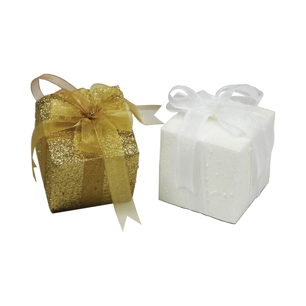 ของตกแต่ง-ของประดับ-ออร์นาเม้นท์-เทศกาลคริสต์มาส-เทศกาลปีใหมของขวัญ-90629-10-กล่องของขวัญกากเพชร-มีโบว์-ขนาด-4-นิ้ว