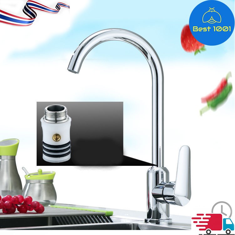 ก๊อกน้ำห้องครัว-304-kitchen-faucet-304-stainless-steel-ก๊อกน้ำอ่างล้างจาน-ก๊อกอ่างล้างหน้า-ทรงสูง-ก๊อก