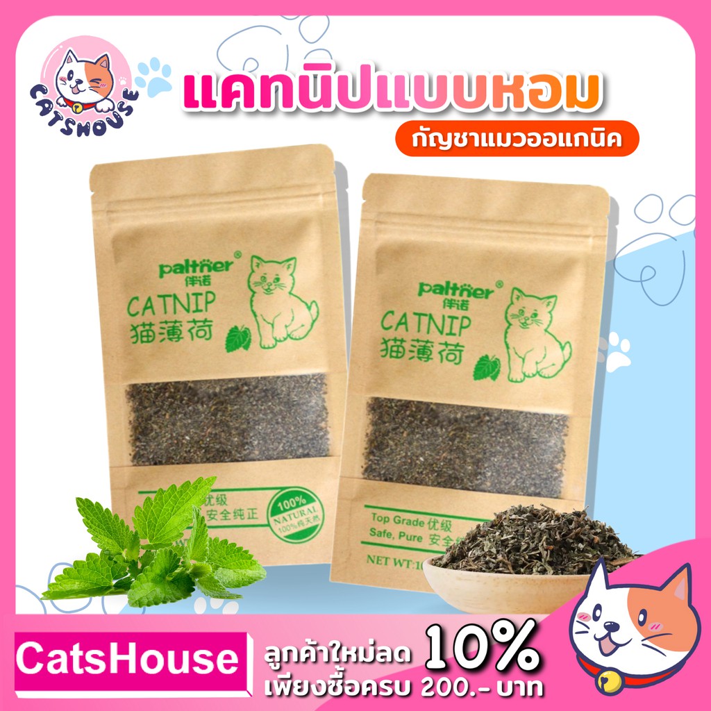 กัญชาแมว-แคทนิป-catnip-ของเล่นแมว-แคทนิปแบบหอม-ขนาด-10-กรัม-ของใช้แมว