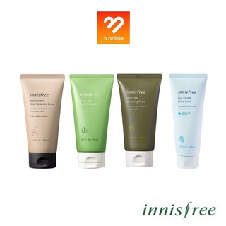 Innisfree Foam Cleanser Green Tea Bija Troubelr Green Tea Bija Troubel Volcanic Pore โฟมล้างหน้า อินนิสฟรี เกาหลี