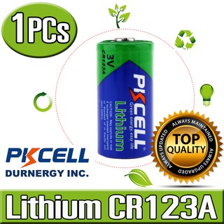 ถ่าน PKCELL CR123A 3V Lithium Battery สำหรับ กล้อง,สัญญาณกันขโมย และ อื่นๆจำนวน 1 ก้อน .