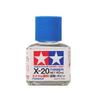 ทินเนอร์สูตรน้ำมันทามิย่าTA80030 X-20 THINNER 40ml (Enamel)