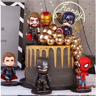 อุปกรณ์ตกแต่งเค้กซูเปอร์ฮีโร่ลาย Avengers Happy Birthday Iron Man