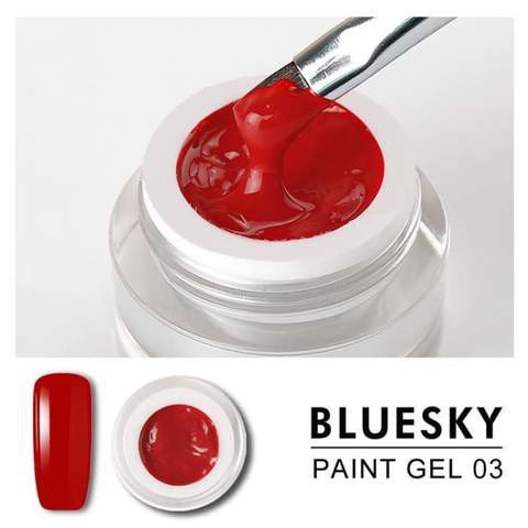 สีเพ้นท์เล็บ-เพ้นท์ติ้งเจลbluesky-gel-polish-painting-gel-03-สีแดง