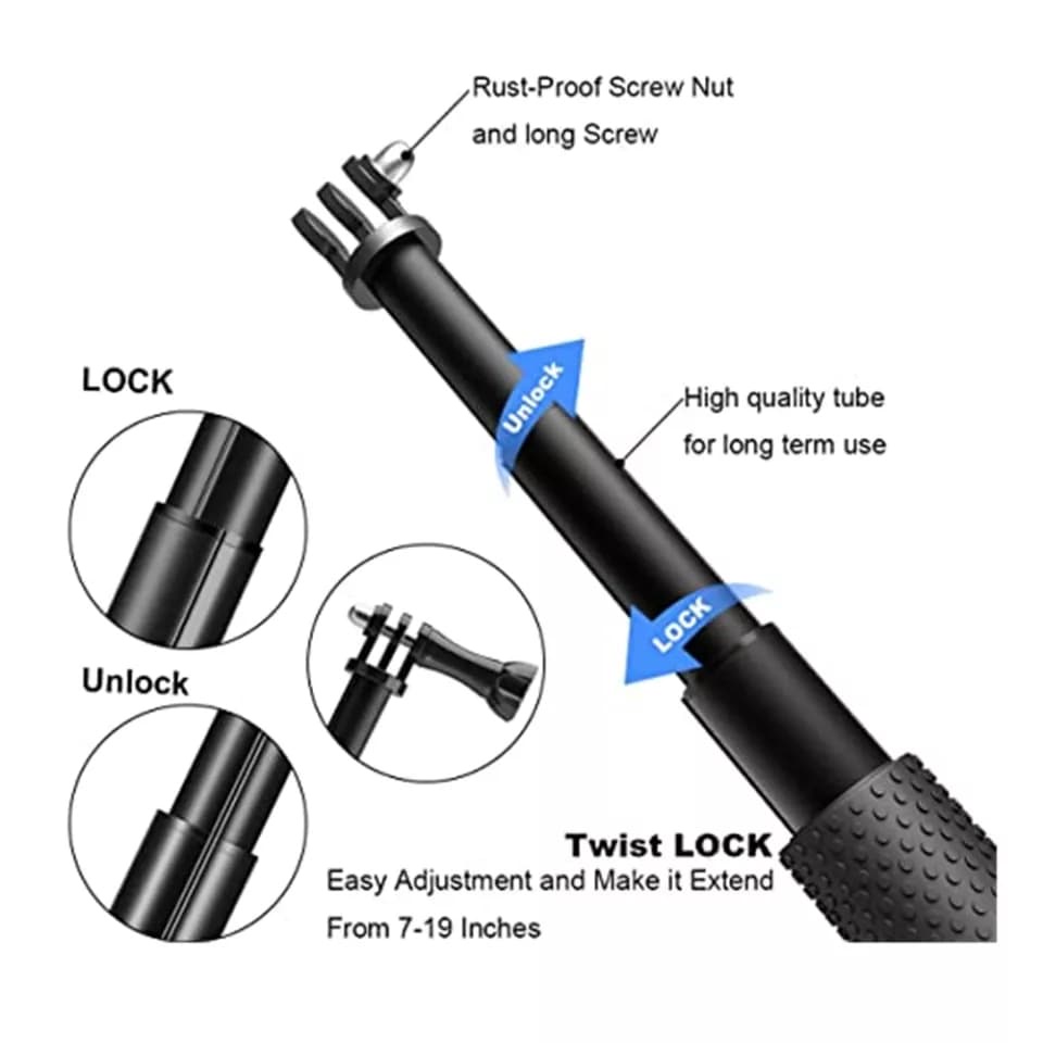 nanotech-ไม้เซลฟี่กันน้ำ-พร้อมสายคล้องมือ-กล้อง-action-camera-ทุกรุ่น